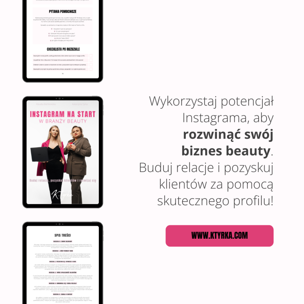E-BOOK INSTAGRAM NA START W BRANŻY BEAUTY